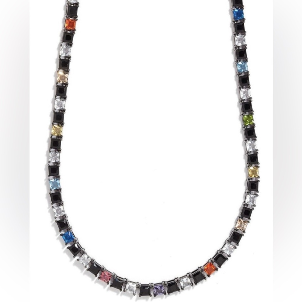 Kurt Geiger Checkerboard Tennis Necklace